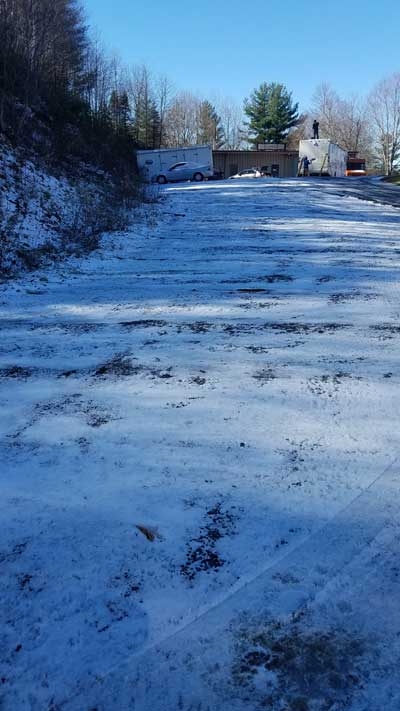 What can happen when you wash and wax an RV in the snow&##x3f;