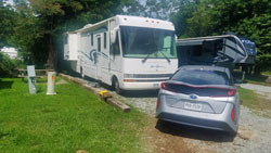 My RV backed up to the river in NC.