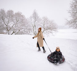 Kids love playing in the snow