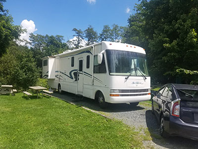 Grandfather Mountain campground near Banner Elk, NC.