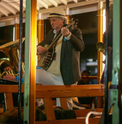 Playing a Banjo in a Barbershop