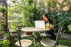 A coffee shop is a great place to write.